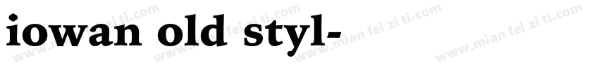 iowan old styl字体转换
